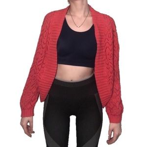 90s pink wool cardigan